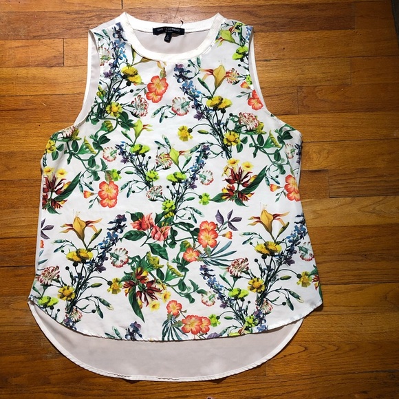 one clothing Tops - One Clothing floral tank w/ white sheer back- L